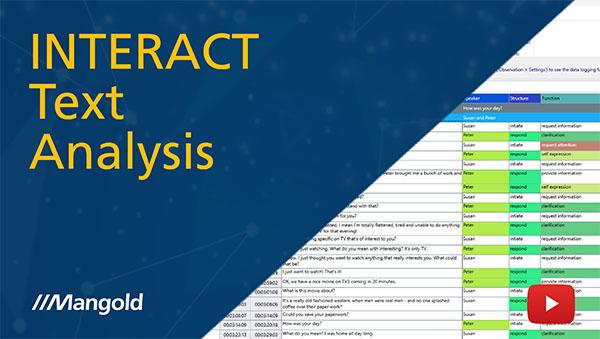 Analyzing transcriptions in INTERACT