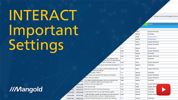 Video Tutorial - Basic settings in INTERACT