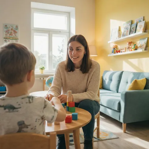 Professional child-friendly interview room setup