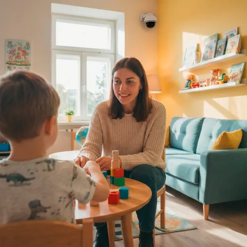 Professional child-friendly interview room setup